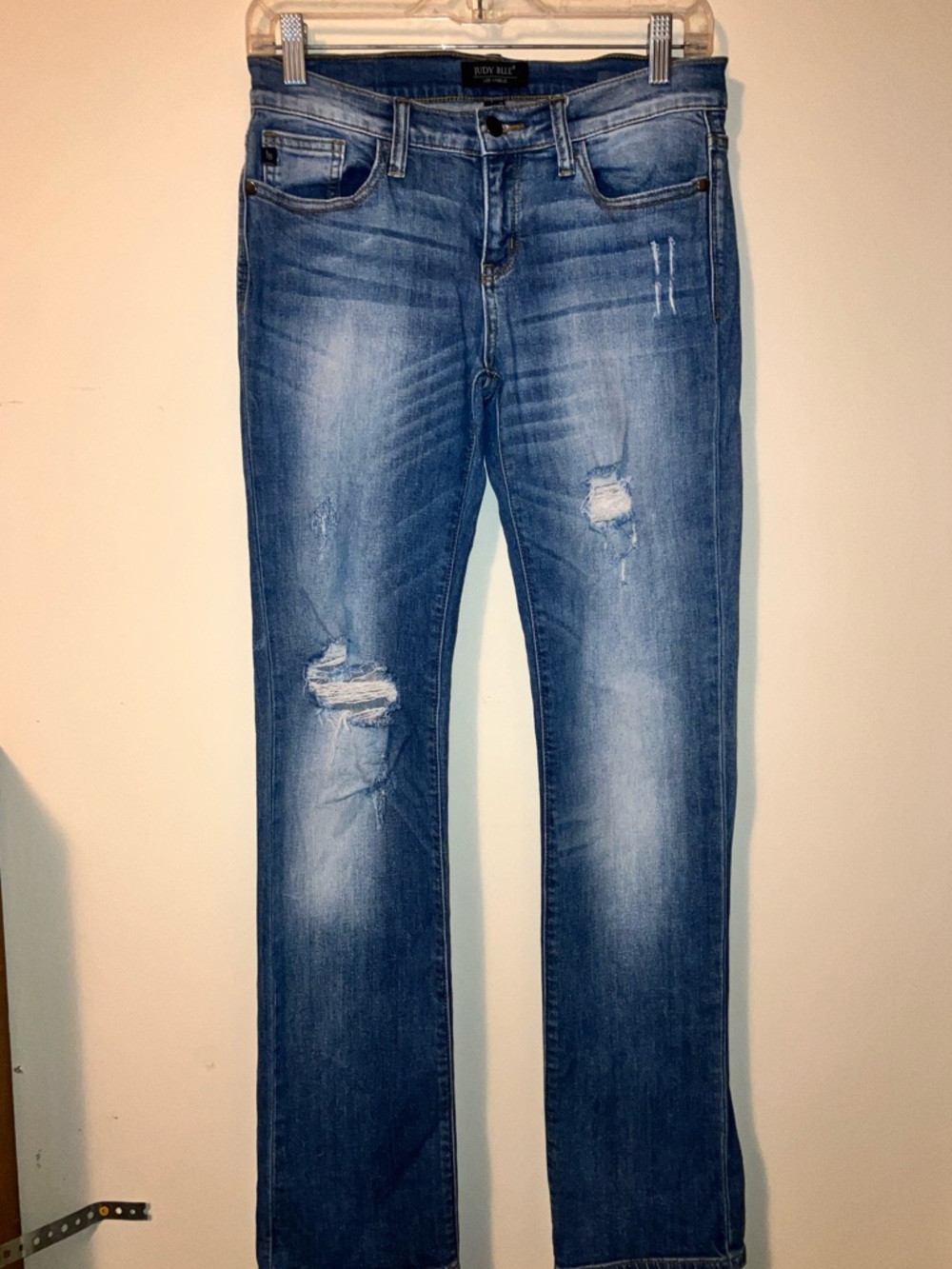 Judy Blue Distressed Straight-leg Jeans Like New